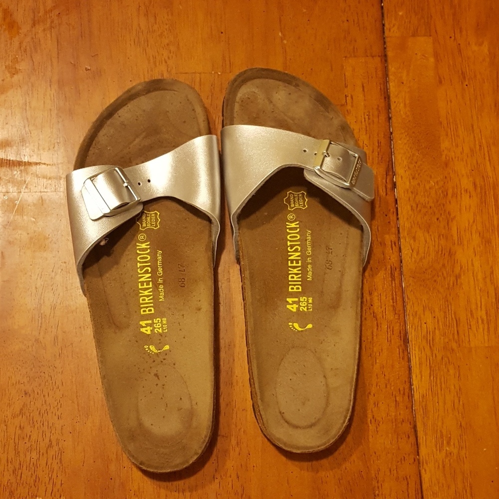 Silver Birkenstock Sandals